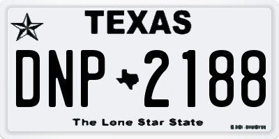 TX license plate DNP2188