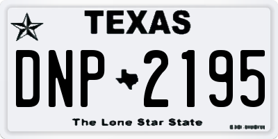 TX license plate DNP2195