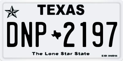 TX license plate DNP2197