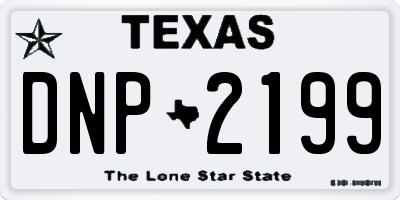 TX license plate DNP2199