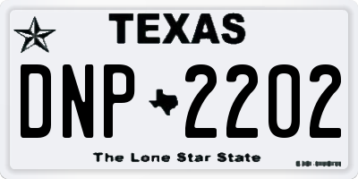 TX license plate DNP2202