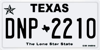 TX license plate DNP2210