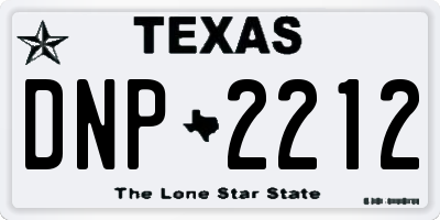 TX license plate DNP2212