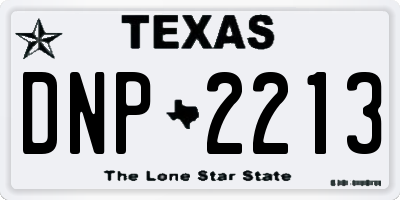 TX license plate DNP2213