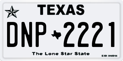 TX license plate DNP2221