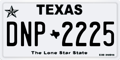 TX license plate DNP2225
