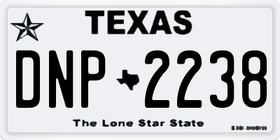 TX license plate DNP2238