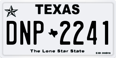 TX license plate DNP2241