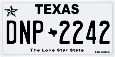 TX license plate DNP2242