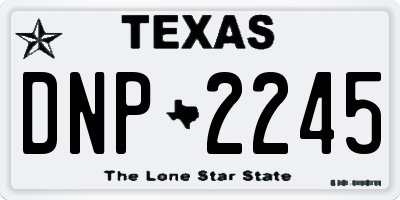 TX license plate DNP2245