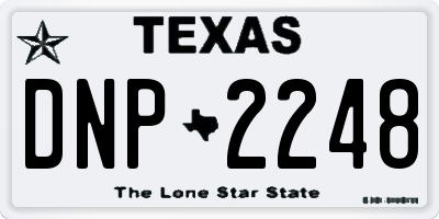 TX license plate DNP2248