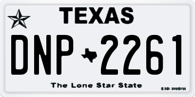 TX license plate DNP2261