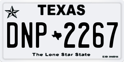 TX license plate DNP2267