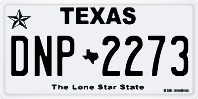 TX license plate DNP2273