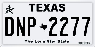 TX license plate DNP2277