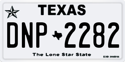 TX license plate DNP2282