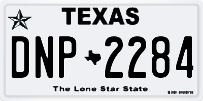 TX license plate DNP2284