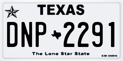 TX license plate DNP2291