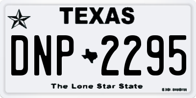 TX license plate DNP2295