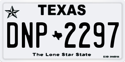 TX license plate DNP2297