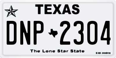 TX license plate DNP2304