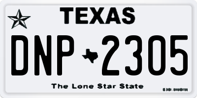TX license plate DNP2305