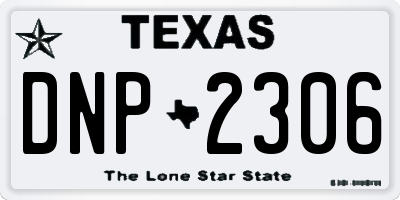 TX license plate DNP2306