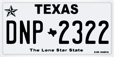 TX license plate DNP2322