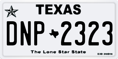 TX license plate DNP2323