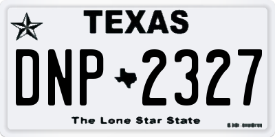TX license plate DNP2327