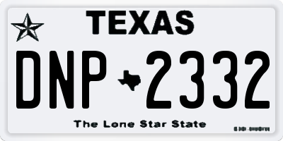 TX license plate DNP2332