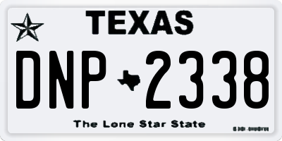 TX license plate DNP2338