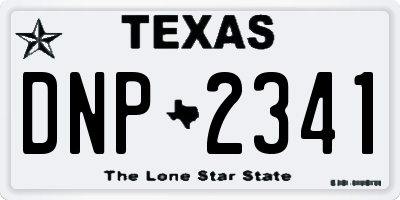 TX license plate DNP2341