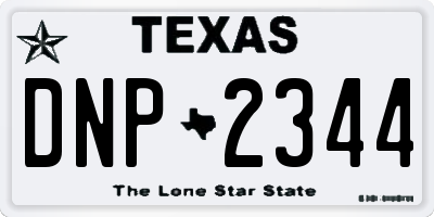 TX license plate DNP2344