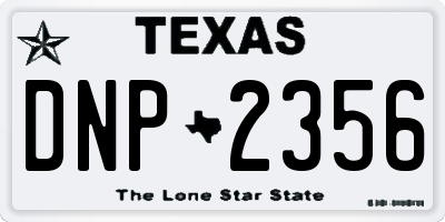 TX license plate DNP2356