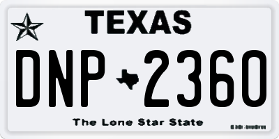TX license plate DNP2360