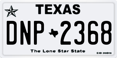 TX license plate DNP2368