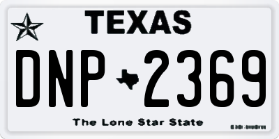 TX license plate DNP2369