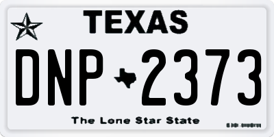 TX license plate DNP2373