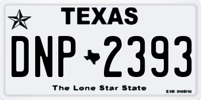 TX license plate DNP2393