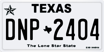 TX license plate DNP2404