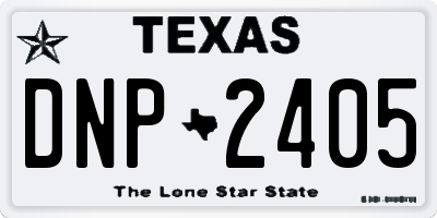TX license plate DNP2405