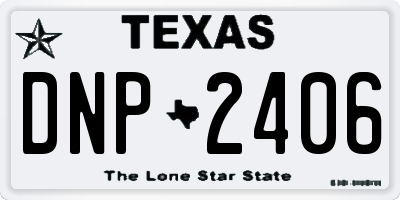 TX license plate DNP2406