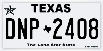 TX license plate DNP2408