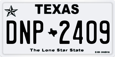 TX license plate DNP2409