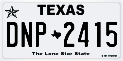 TX license plate DNP2415