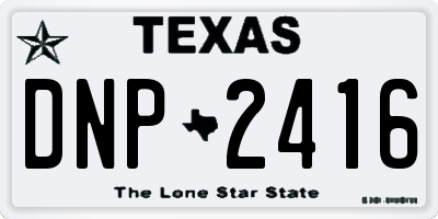 TX license plate DNP2416