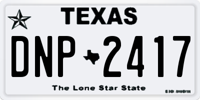 TX license plate DNP2417
