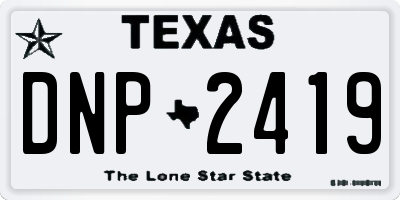 TX license plate DNP2419