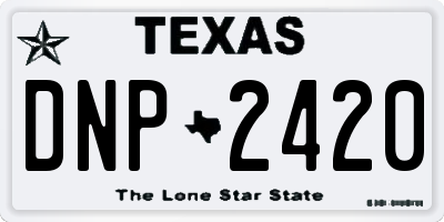 TX license plate DNP2420